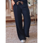 PANTALON NOIR CELIA LEOPARD