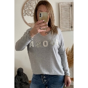 PULL AMOUR GRIS
