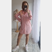 ROBE CHEMISE ROSE