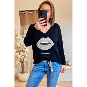 PULL BOUCHE NOIR