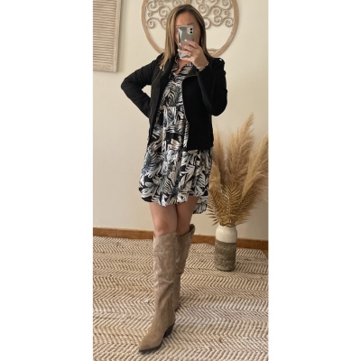 VESTE  SUEDINE NOIR