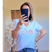 TEE-SHIRT CIAO ROSE