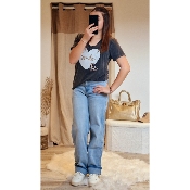 TEE-SHIRT SMILE GRIS