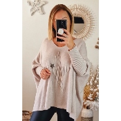 PULL OVERSIZE BEIGE
