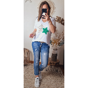 TEE-SHIRT ETOILE VERTE