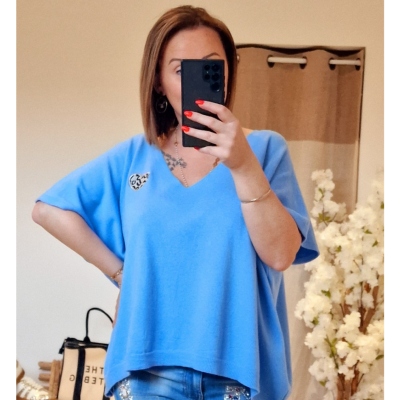PULL LUSE  BLEU