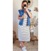VESTE JEANS SANS MANCHES