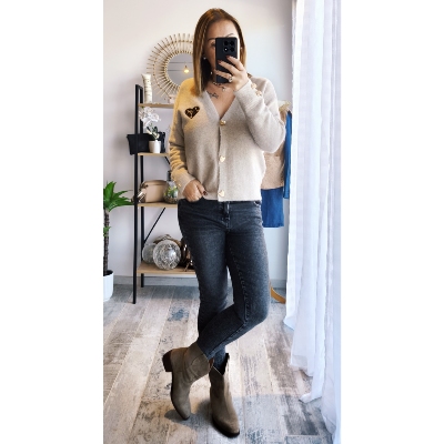 GILET ARIELLE BEIGE