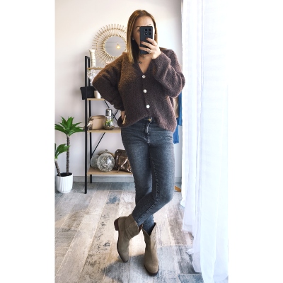 GILET NICOLE CHOCOLAT