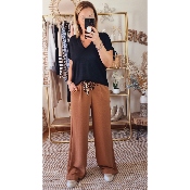 PANTALON CAMEL CELIA LEOPARD