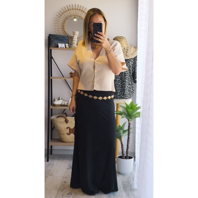 JUPE LONGUE NOIR LIA