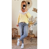 PULL ROMANE JAUNE