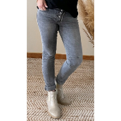 JEANS GRIS SOPHIE ( taille normal)