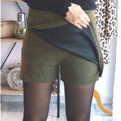 JUPE SHORT KAKI
