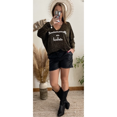 PULL PAILLETTE NOIR