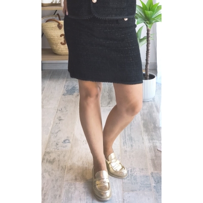 JUPE CHANEL NOIR