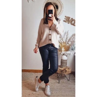 PANTALON SIMILI NOIR