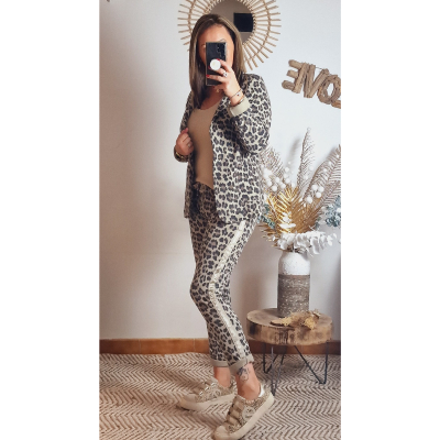 ENSEMBLE JOGG LEOPARD