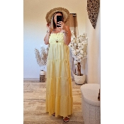 ROBE BUSTIER JAUNE