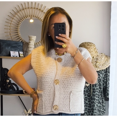 GILET BEIGE SALY