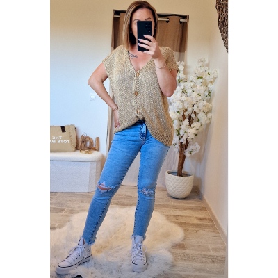 GILET DOREE