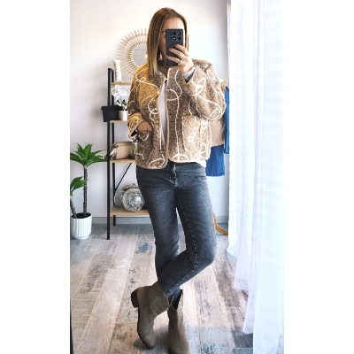 VESTE PAOLA CAMEL