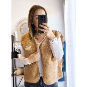 GILET SANS MANCHES CECILE CAMEL