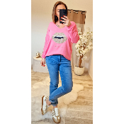 PULL BOUCHE ROSE