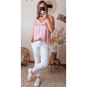 TOP ROSE SATIN