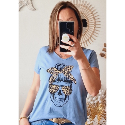 TEE-SHIRT LINDA BLEU