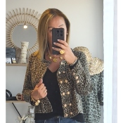 VESTE EN JEANS LEOPARD