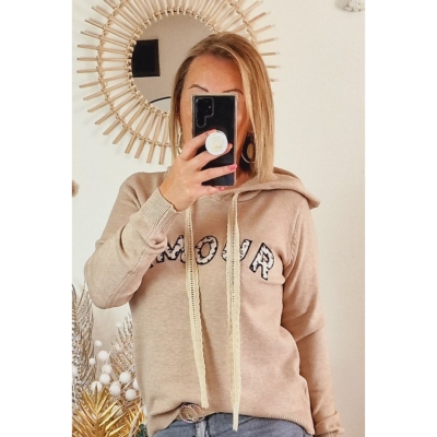 PULL AMOUR TAUPE