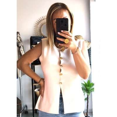 GILET BEIGE SOLEIL