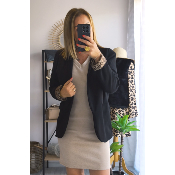 BLAZER NOIR LEOPARD INTERIEUR