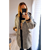 MANTEAU LINA GRIS