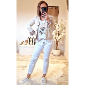 JEANS BLANC 8097