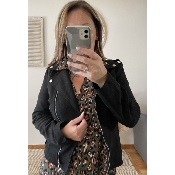 VESTE  SUEDINE NOIR