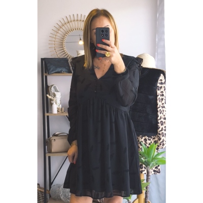 ROBE PLUME NOIR