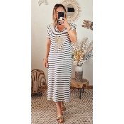 ROBE LONGUE MARINE AMOUR