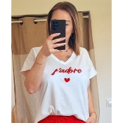 TEE-SHIRT J' ADORE ROUGE