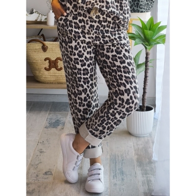 JOGG ISA LEOPARD BEIGE