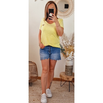 TEE-SHIRT AMELI JAUNE