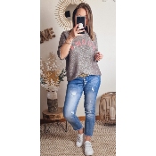 PULL LIDIA GRIS CLAIR