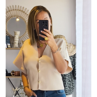 GILET KARINA BEIGE