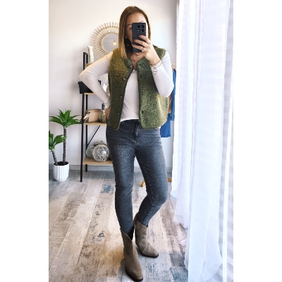 GILET SANS MANCHE KAKI