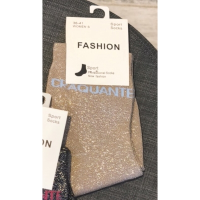 CHAUSSETTE CRAQUANTE TAUPE