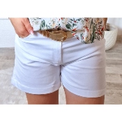 SHORT BLANC