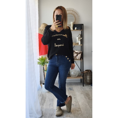 PULL NOIR MADEMOISELLE LEO