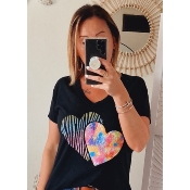 TEE-SHIRT COEUR NOIR