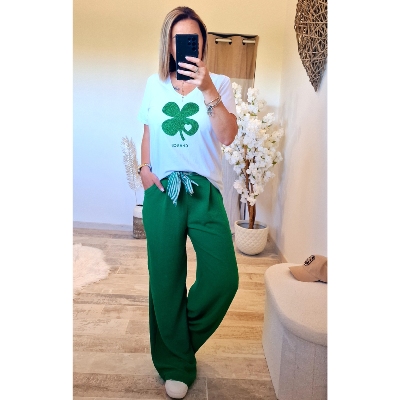 PANTALON VERT LUCIE